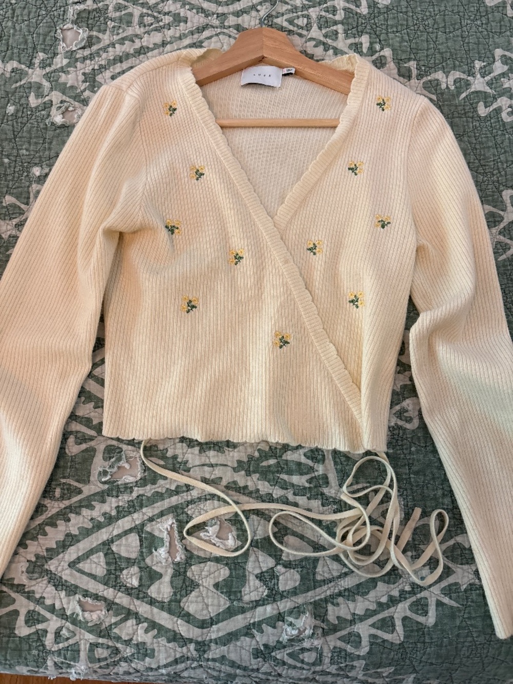 Wrap around sweater